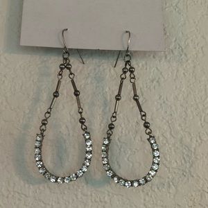 Torrid Horseshoe Shaped Rhinestone Dangle Earrings